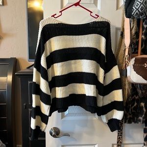 Black and white sweater